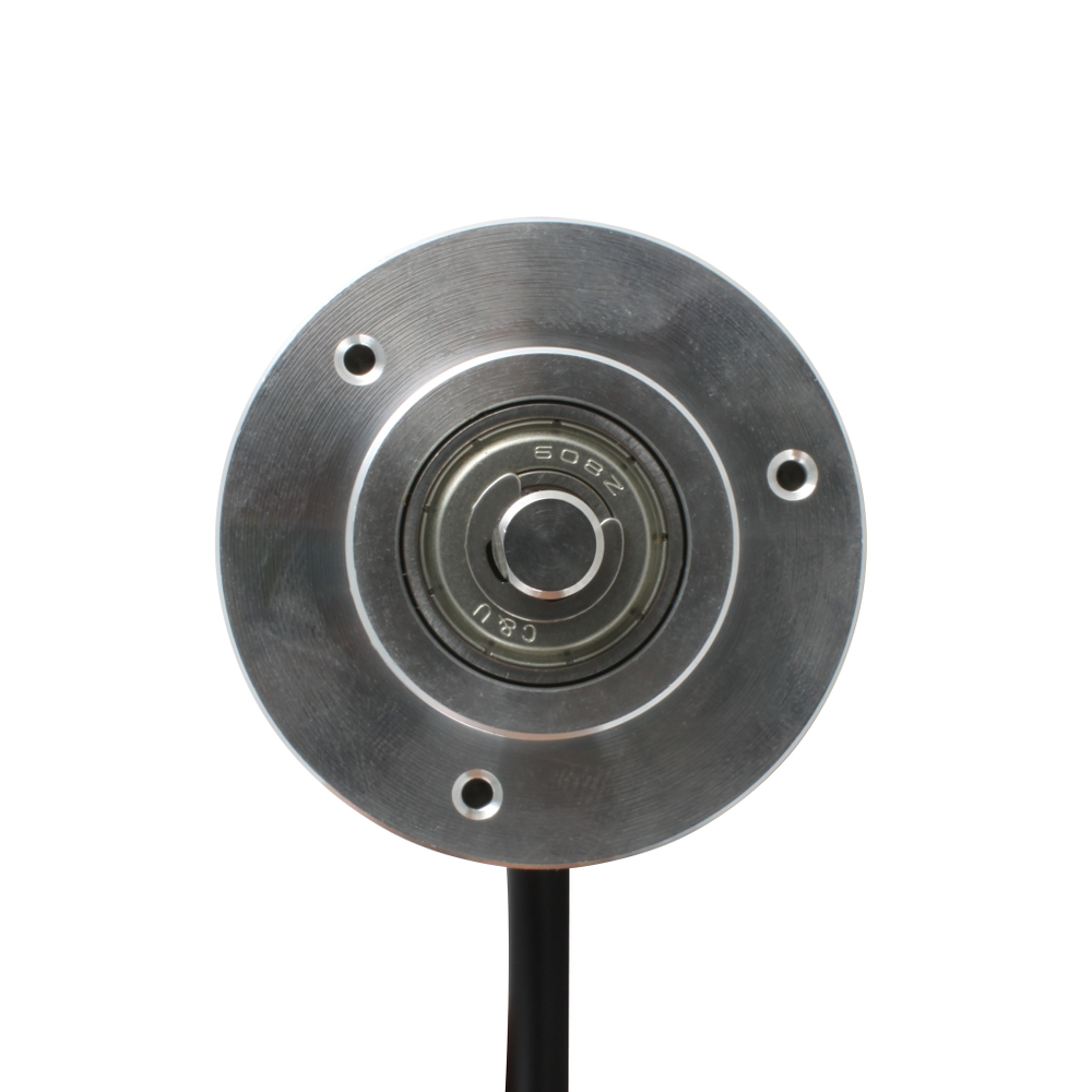 Инкрементальный энкодер INNOCONT ESI-S50-8-2000-3-T-24 D=50мм, выступающий вал 8мм, 2000 имп/об, 24VDC, выход HTL, IP54, -20…+80°C, аксиальный кабель 2м