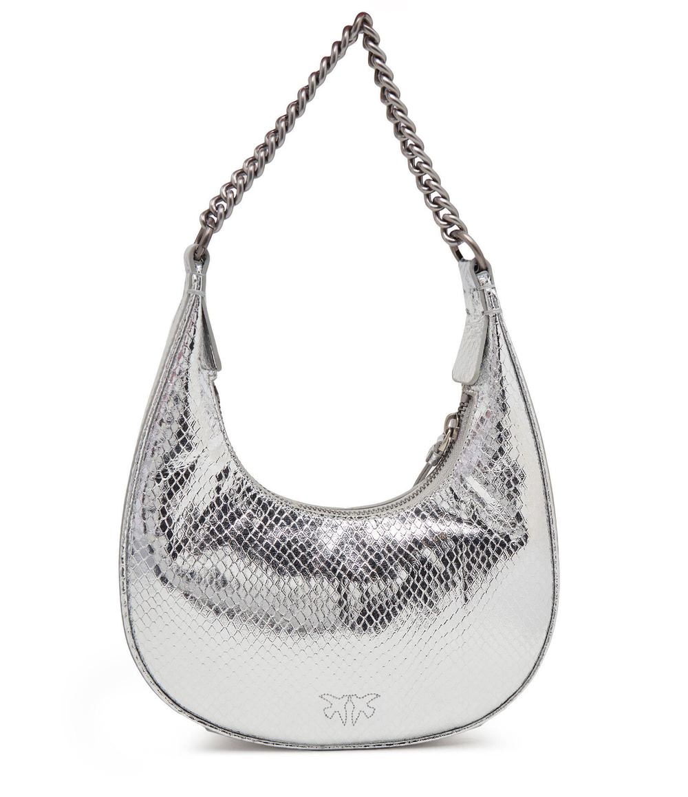 Сумка хобо BRIOCHE HOBO MINI PELLE LAMINA Pinko - серебряный(101433 A180)