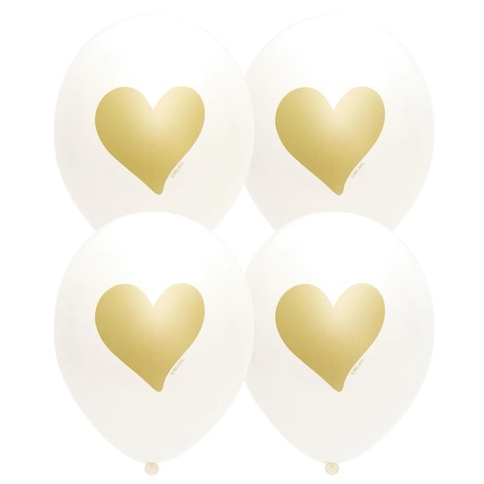 Шар с рисунком "Золотое сердце"