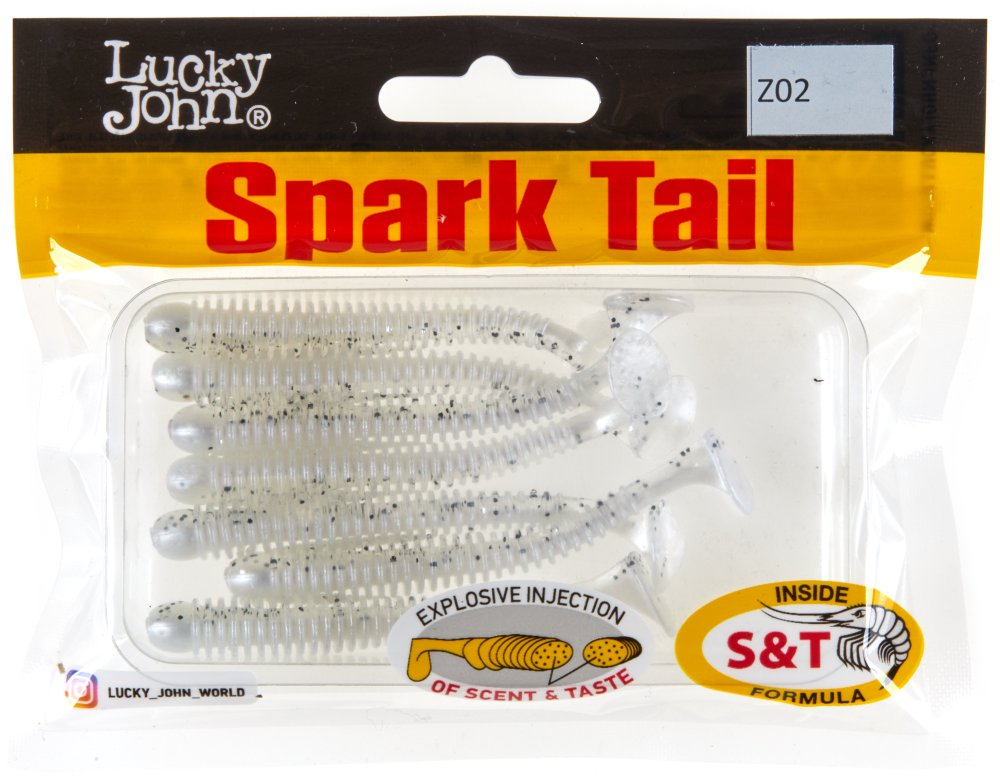 Мягкая съедобная приманка LJ Pro Series Spark Tail 3,0 in (76 мм), цвет Z02, 7 шт, арт. 140167-Z02