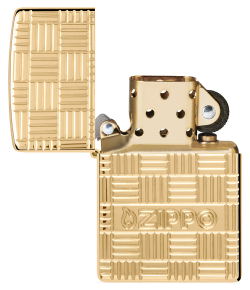 Зажигалка ZIPPO Armor с покрытием Глянцевая латунь | High Polish Brass, латунь/сталь, золотистая, 38