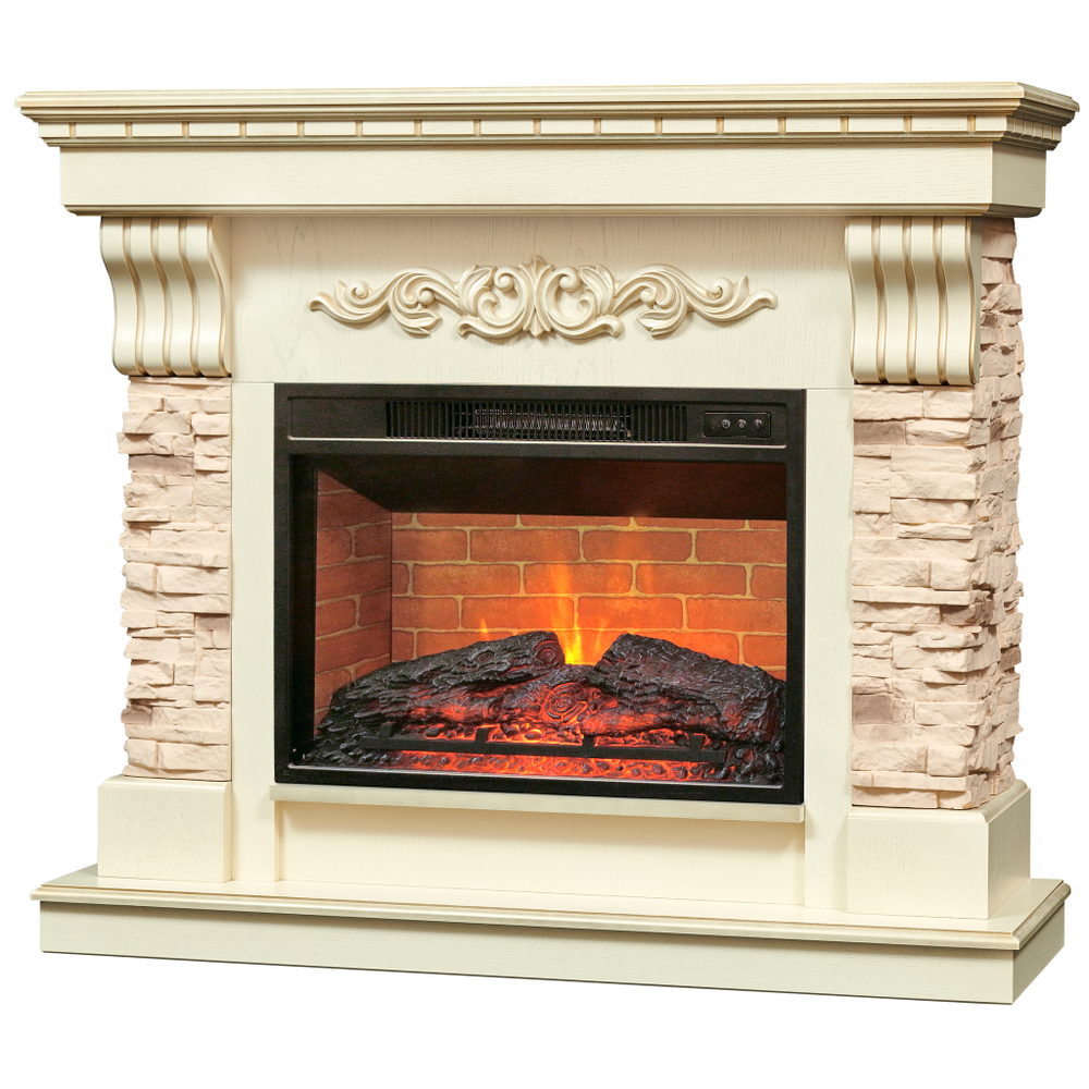 Каминокомплект Real Flame Marseilles Luxe 24 WT с очагом Irvine 24