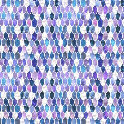 Акварельные чешуйки в сиреневых тонах Watercolor scales purple blue