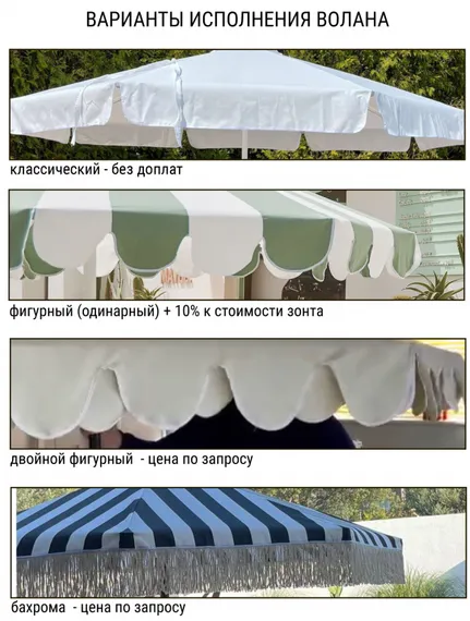 Зонт профессиональный 3х3 м Banana Plus, серебристый, бежевый
