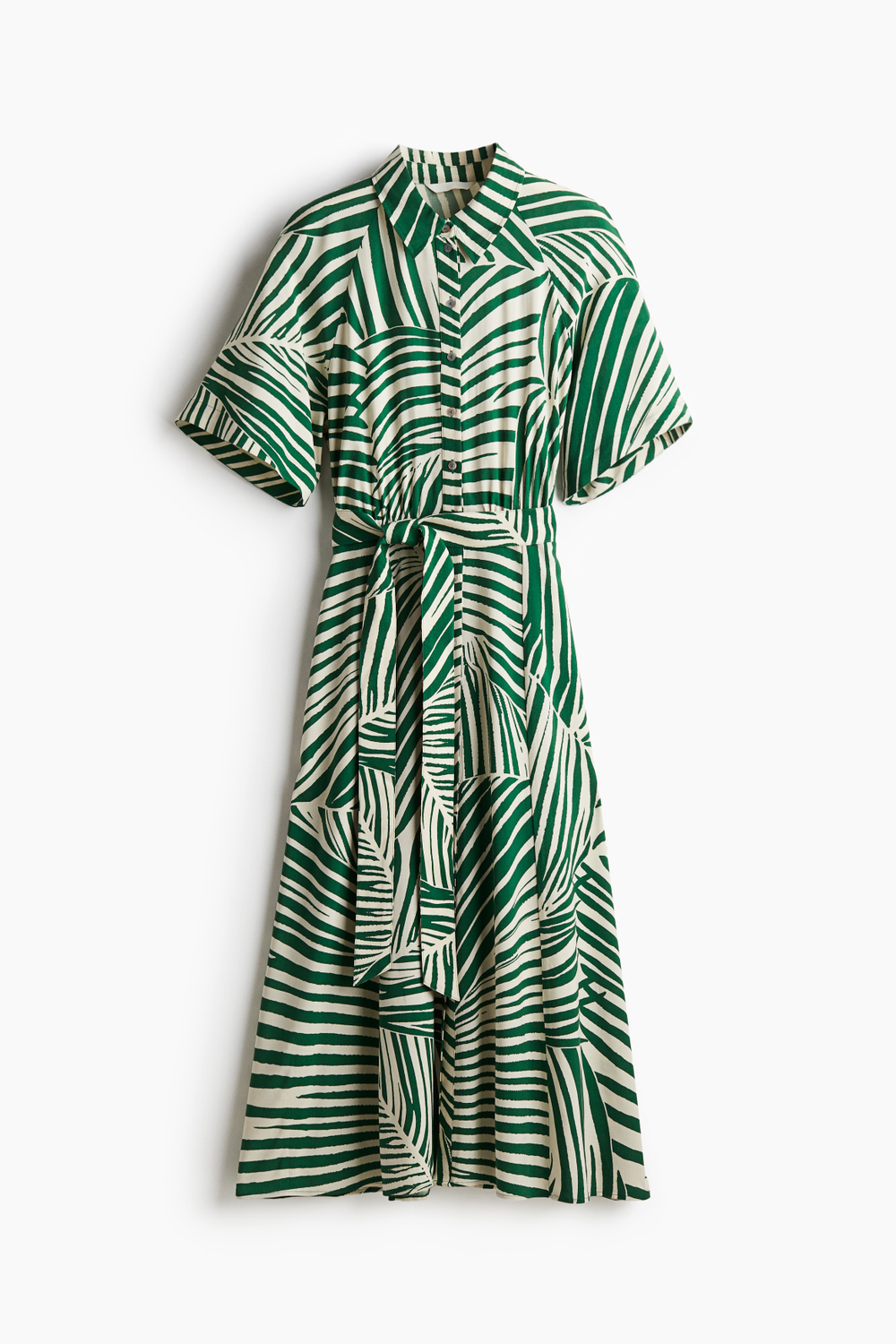 Платье-рубашка с поясом - H&M