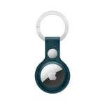 Кожаный брелок с заводным кольцом Apple Leather Key Ring для AirTag, Baltic Blue (Балтийский синий)
