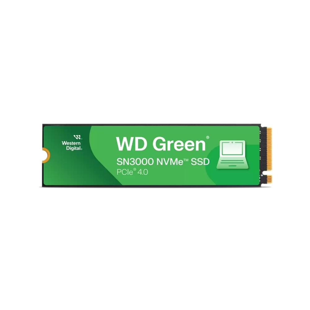 Твердотельный накопитель SSD 1TB WD Green SN3000 M2.2280 PCIe Gen4x4, NVMe (R5000/W4200MB/s), TBW 150