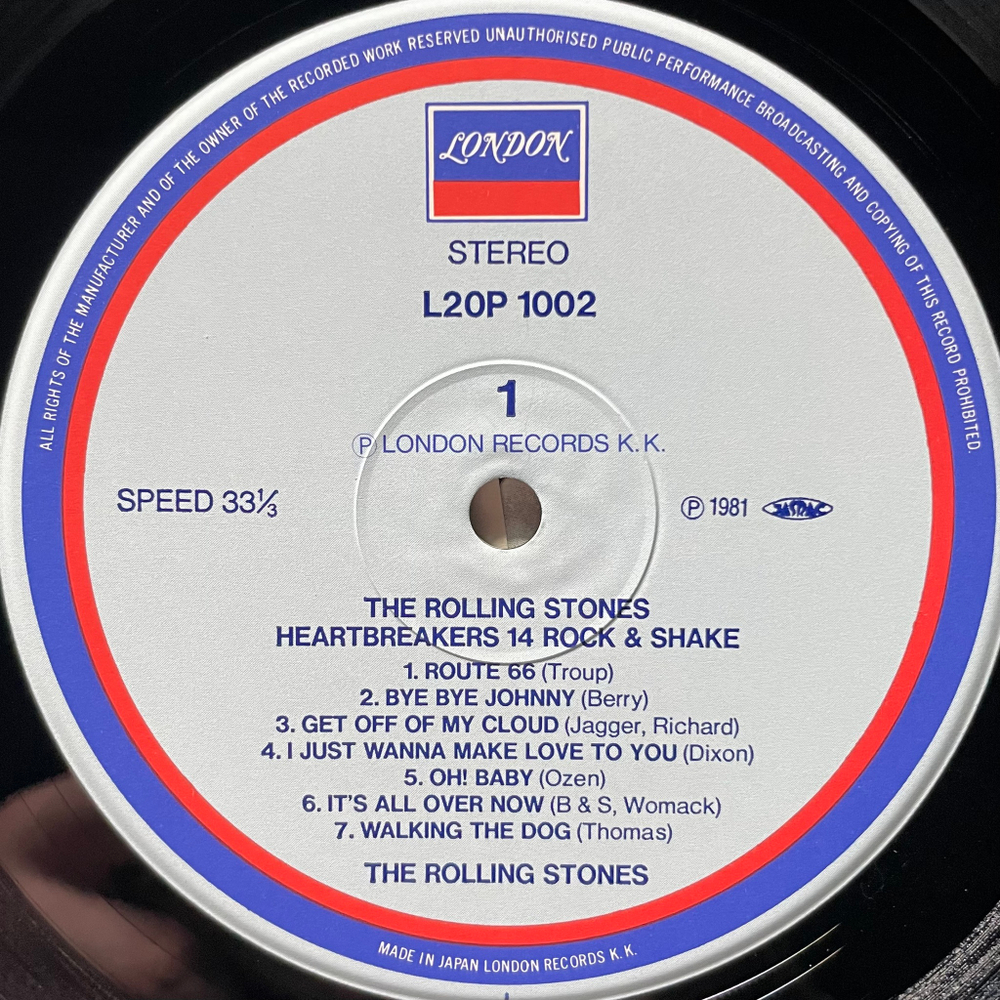 The Rolling Stones - Heartbreakers 14 Rock & Shake (Япония 1981г.)