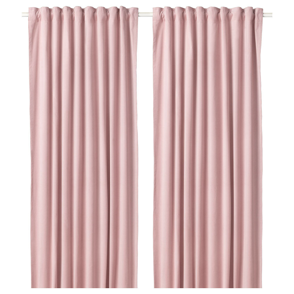 Комплект штор IKEA SANELA (САНЕЛА), Светло-розовый, 140x250 см, 2 шт