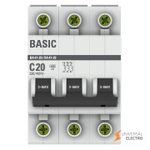 Автоматический выключатель 3P 20А (C) 4,5кА ВА 47-29 Basic