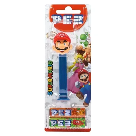 Карамель леденцовая PEZ Super Mario, 17 г (Венгрия)