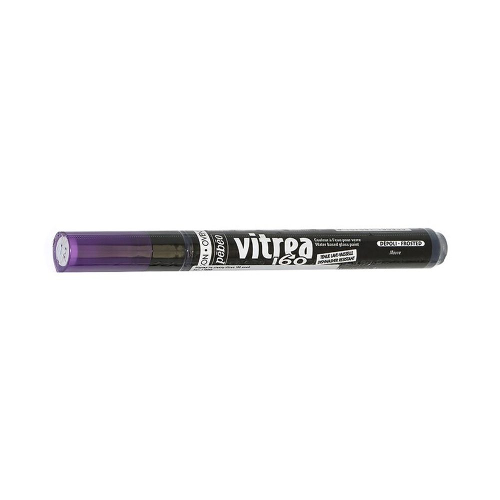 Маркер по стеклу Vitrea 160 иней 1.2 мм, перо круглое, 6 шт, 119093 сиреневый, Pebeo