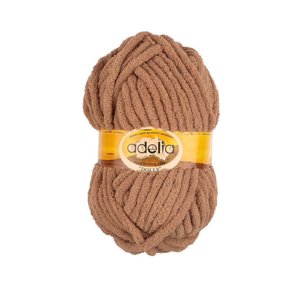 Пряжа Adelia Dolly / уп.5 мот. по 100г, 40м, 22 св.коричневый Пряжа Adelia Dolly / уп.5 мот. по 100г, 40м, 22 св.коричневый