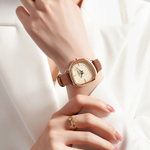 JULIUS JL Japanese Style Magazine Quartz Movement Leather Strap Watch Women"s Watch Yellow Watch Dial