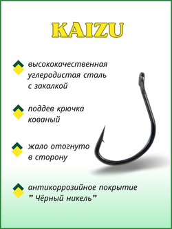 Крючок рыболовный KAIZU 10079 с бородкой и ушком №10