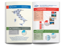 Италия + отдельная карта Рима. Путеводитель Lonely Planet