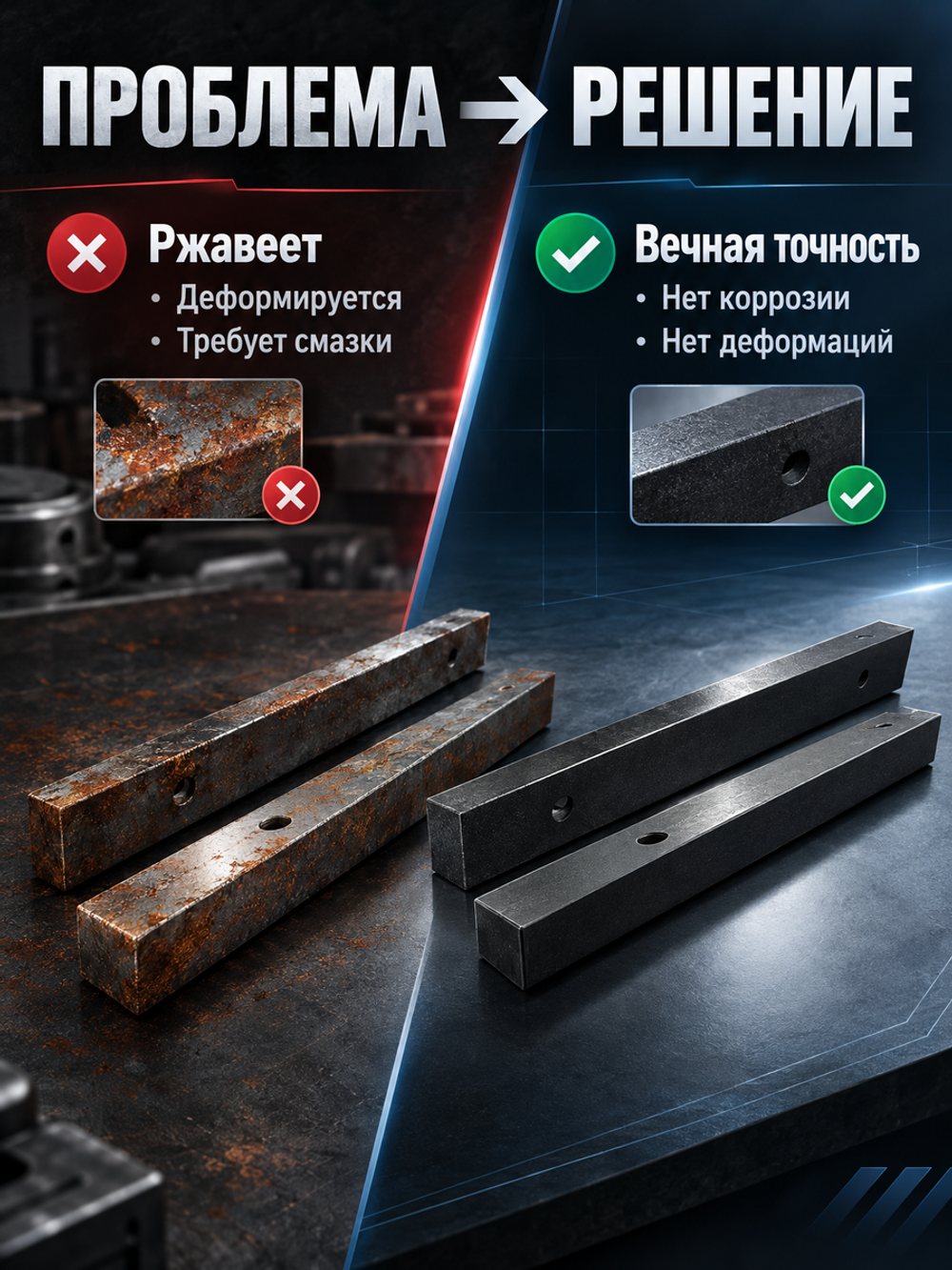 Линейка поверочная гранитная ШП-ТК 630х100х50 мм кл. 00