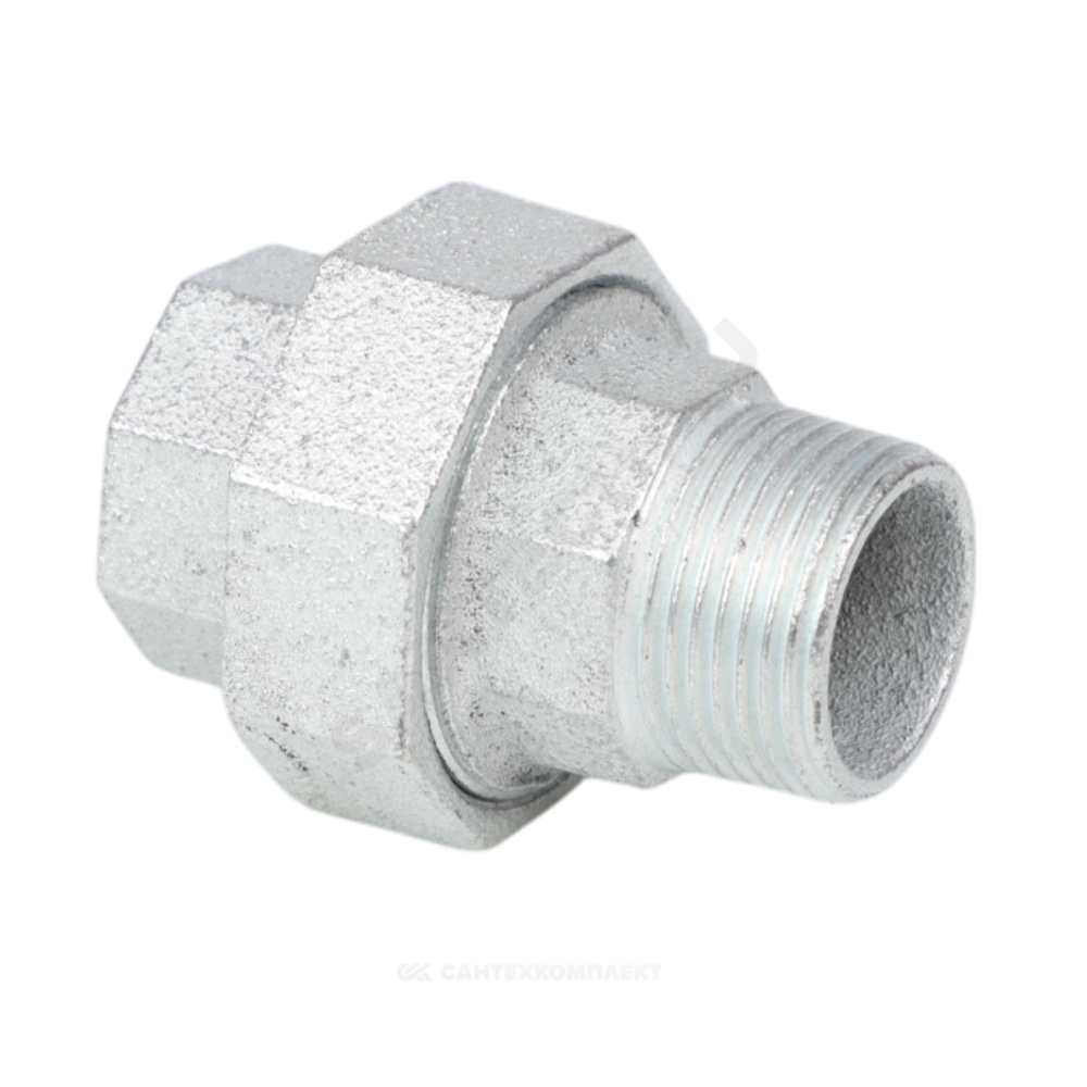 Соединитель прямой американка чугун оц Ду 20 (3/4") ВР/НР Fittex