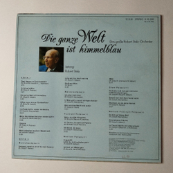 Винтажная виниловая пластинка LP Robert Stolz Роберт Штольц Die Ganze Welt Ist Himmelblau (ГДР 1988)