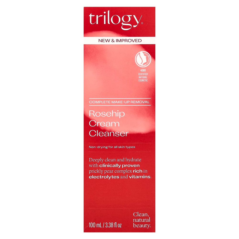 Trilogy, очищающий крем с шиповником, для всех типов кожи, 100 мл (3,38 жидк. унции)