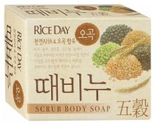 Мыло кусковое CJ Lion Rice Day С экстрактом пяти злаков, 100 г
