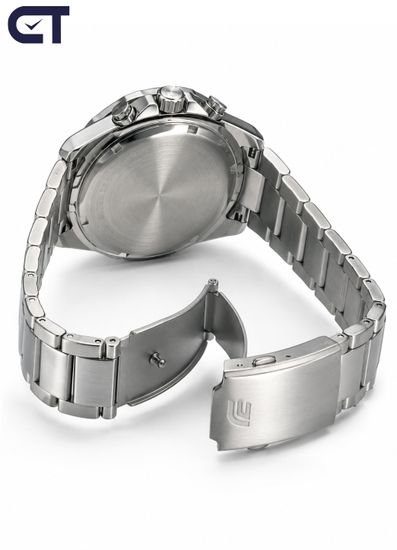 CASIO EFV-640D-3AVUDF EDIFICE мужские наручные часы — хронограф с восьмиугольным безелем и зелёным циферблатом