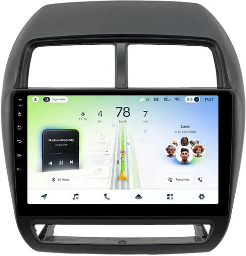 Магнитола для Mitsubishi ASX 2017+ - Teyes CC4L монитор 10.1" IPS, Android 14, Быстрая, Snapdragon 662, CarPlay, 4G SIM-слот