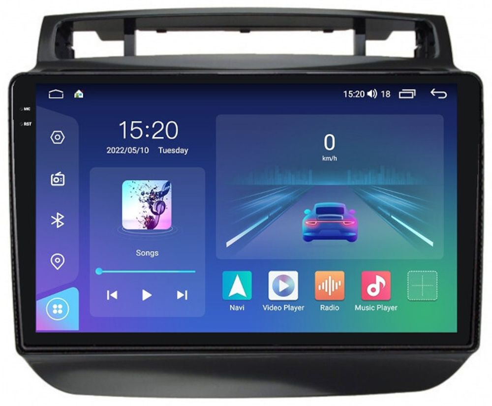 Магнитола для VW Touareg 2010-2018 (RCD550) - Parafar PF048U2K на Android 13, Быстрая, QLED+2K, CarPlay, 4G SIM-слот
