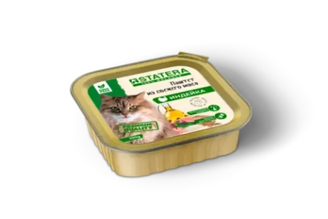 STATERA (Статера) Консервированный корма для кошек Паштет с индейкой, 100 г
