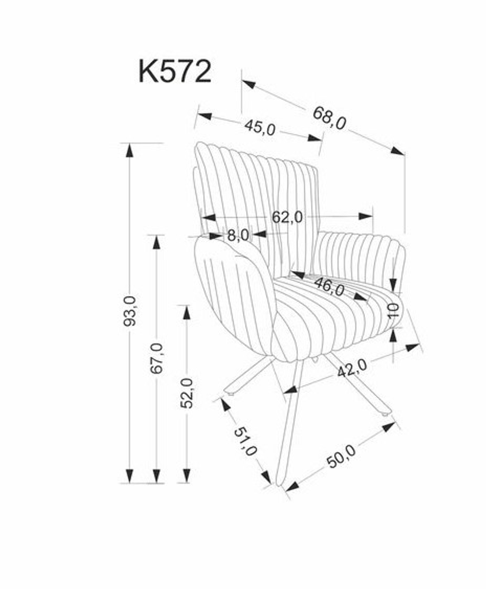 Стул HALMAR K572 кремовый/черный, поворотный