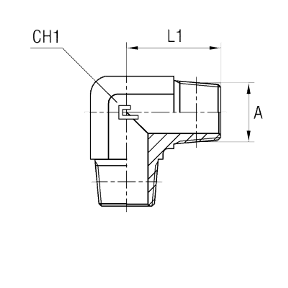 Соединение P90 BSPT 1 - BSPT 1