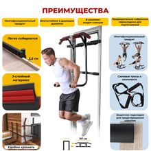 Дверной турник SPORTSTECH KS600 с тренировочными петлями