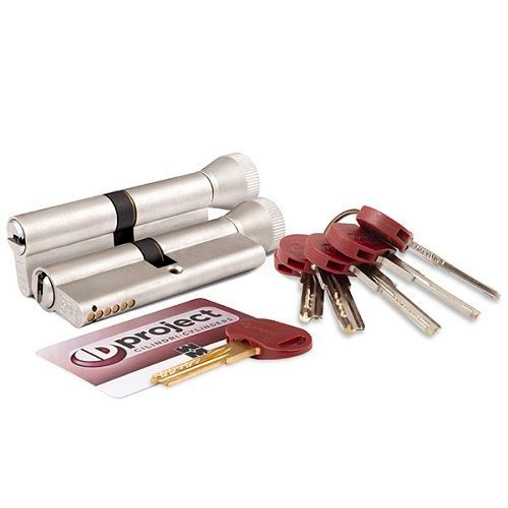 Цилиндровый механизм с вертушкой MOTTURA DPC1F4141 S3 (82 мм/36+10+36) 5+1 никель /35877/