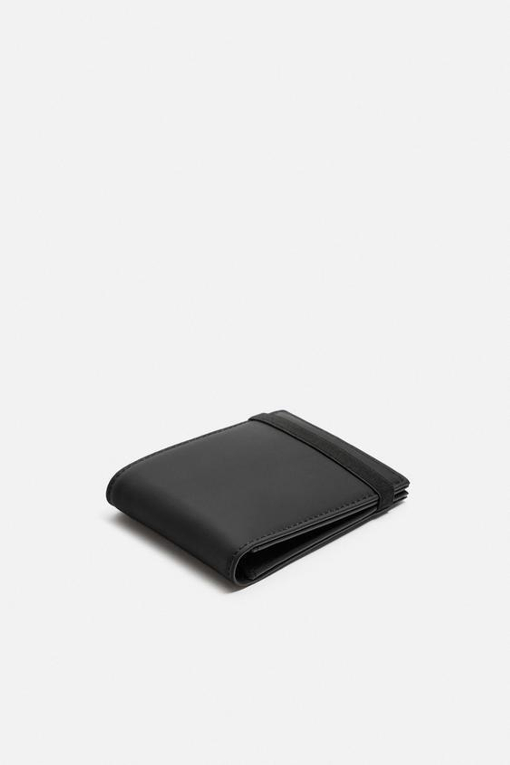 ZARA ПРОРЕЗИНЕННЫЙ КОШЕЛЕК, ЧЕРНЫЙ