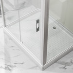 Душевая кабина Niagara Standart ST120/90/15Q/BK (120х90х200) прямоугольник,поддон 15см,распашная,проф.белый,без крыши,3 места