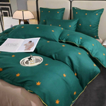 Комплект постельного белья семейный, Хлопок, Кленовые листья