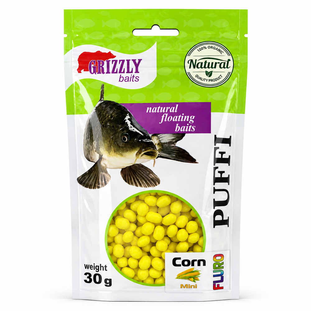 Насадка рыболовная PUFFI FLURO ПРЕМИУМ 30g Corn (Кукуруза) #21