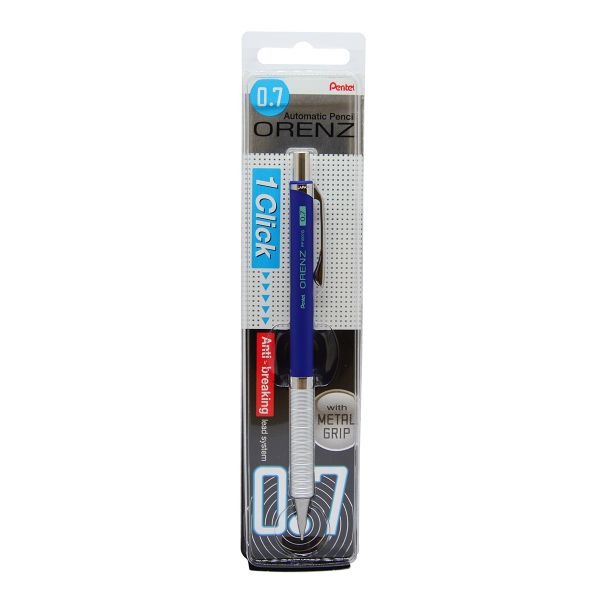 Карандаш автоматический профессиональный Pentel ORENZ Metal Grip 0.7 мм, XPP1007G-CX синий корпус, Pentel