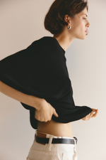 Тонкий трикотажный топ с рукавами «летучая мышь» — прямой крой - H&M