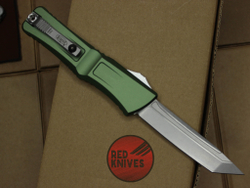 Нож Microtech Troodon 3 T/E Tanto Green - рукоять зеленый алюминий