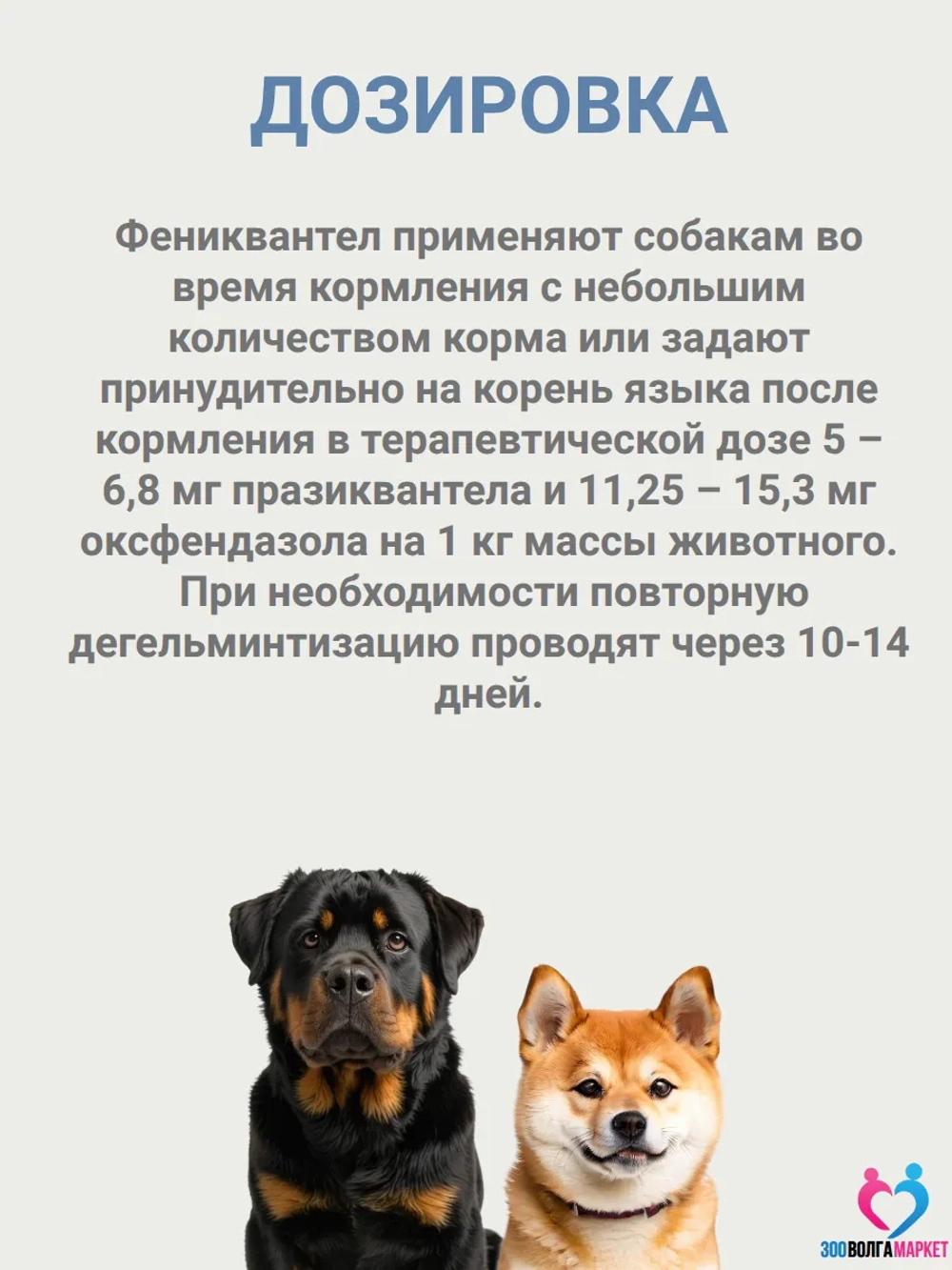Фениквантел 100мг антигельминтный препарат для собак от 8 кг, 5 таб.