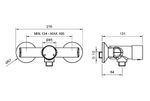 Гигиенический душ настенный термостатический латунь NOFER 186D глянцевый