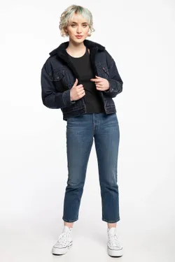 Куртка джинсовая утепленная женская LEVI'S NEW HERITAGE SHERPA DEEP DARK TRUCKER
