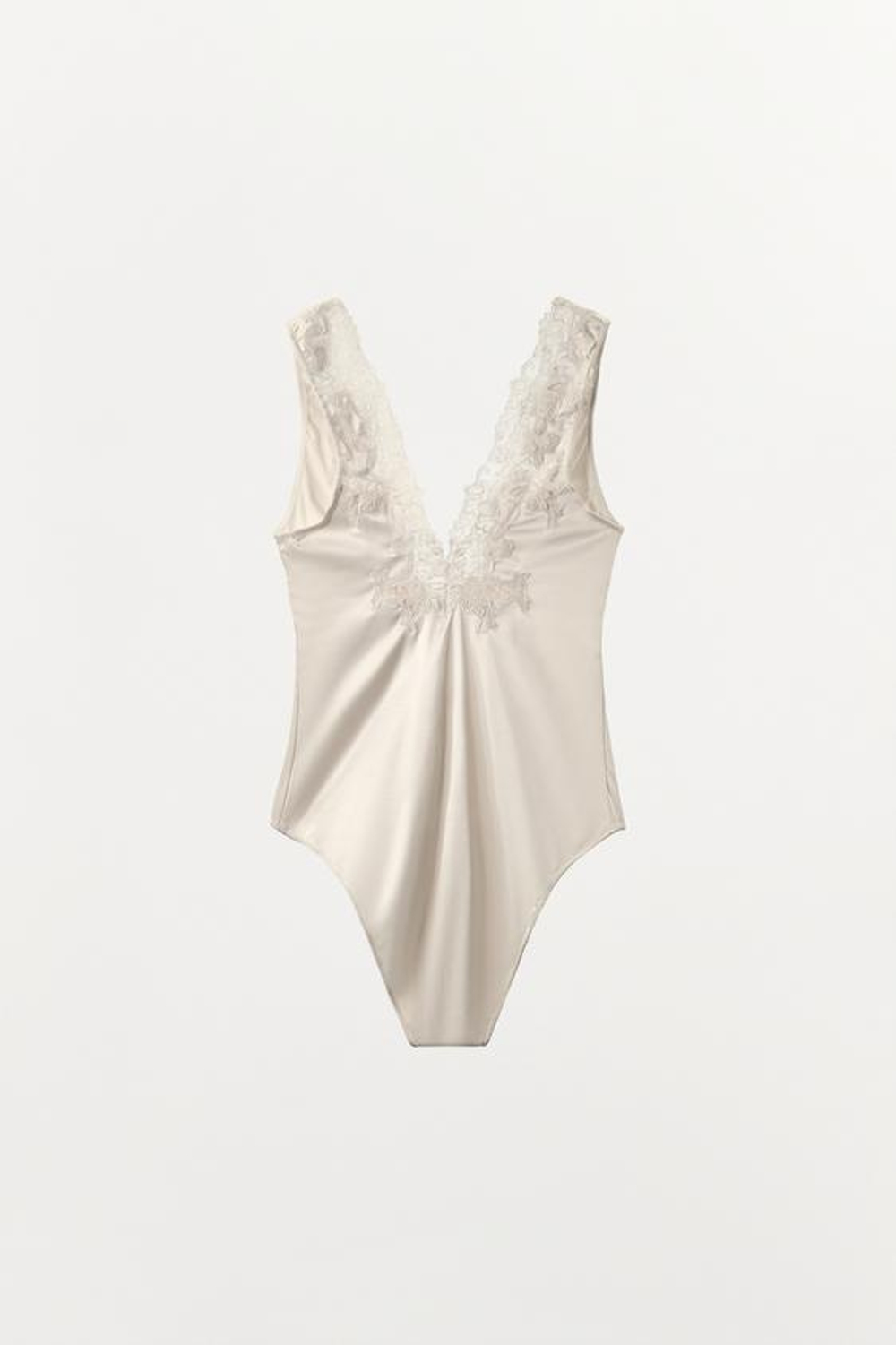 ZW COLLECTION Боди из атласа с кружевом - ZARA