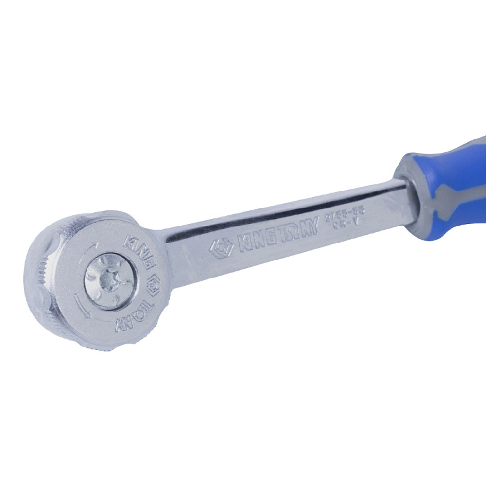 KING TONY (2755-55G) Трещотка 1/4", 140 мм, 72 зубца, дисковый механизм