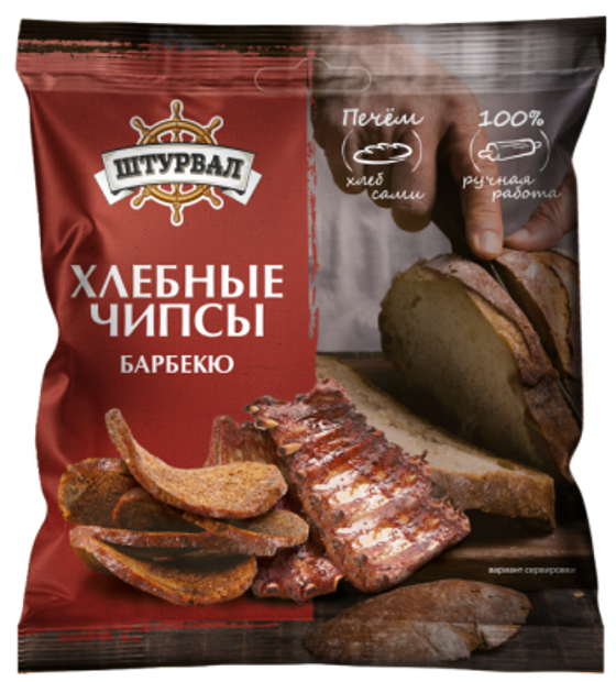 Гренки "Хлебные чипсы" барбекю  40г (26шт)
