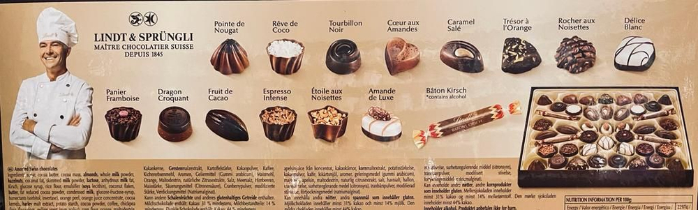 Шоколадные конфеты Lindt SWISS LUXURY SELECTION из швейцарского шоколада 443 г (из Финляндии)