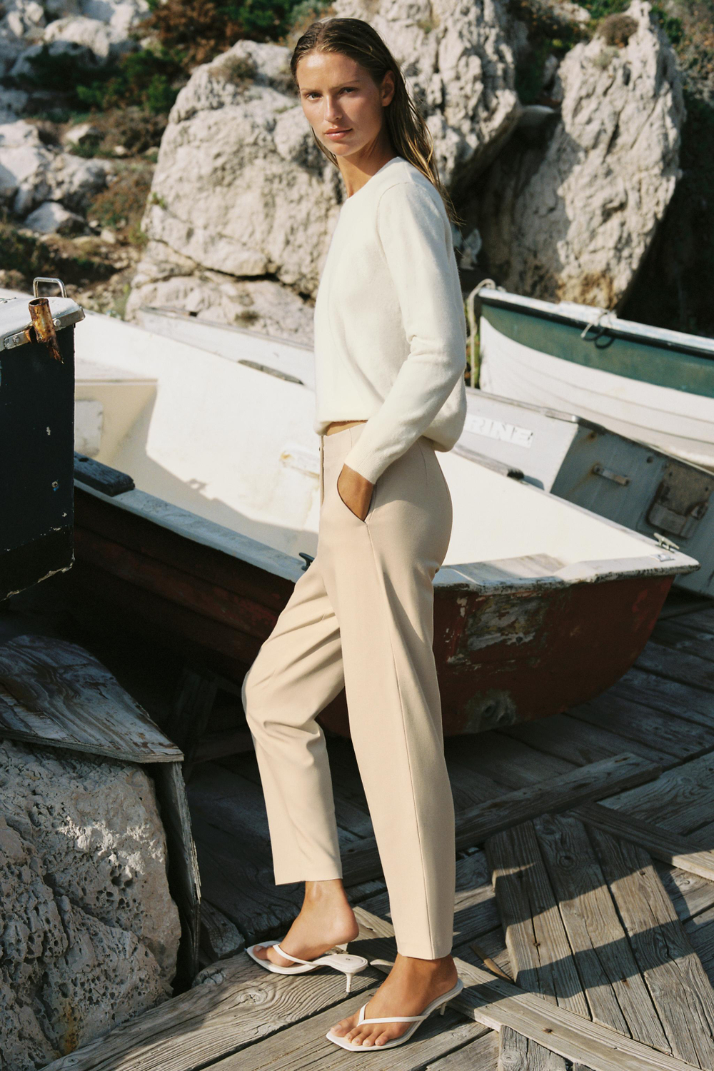 УКОРОЧЕННЫЕ БРЮКИ С ВЫСОКОЙ ПОСАДКОЙ — ZARA