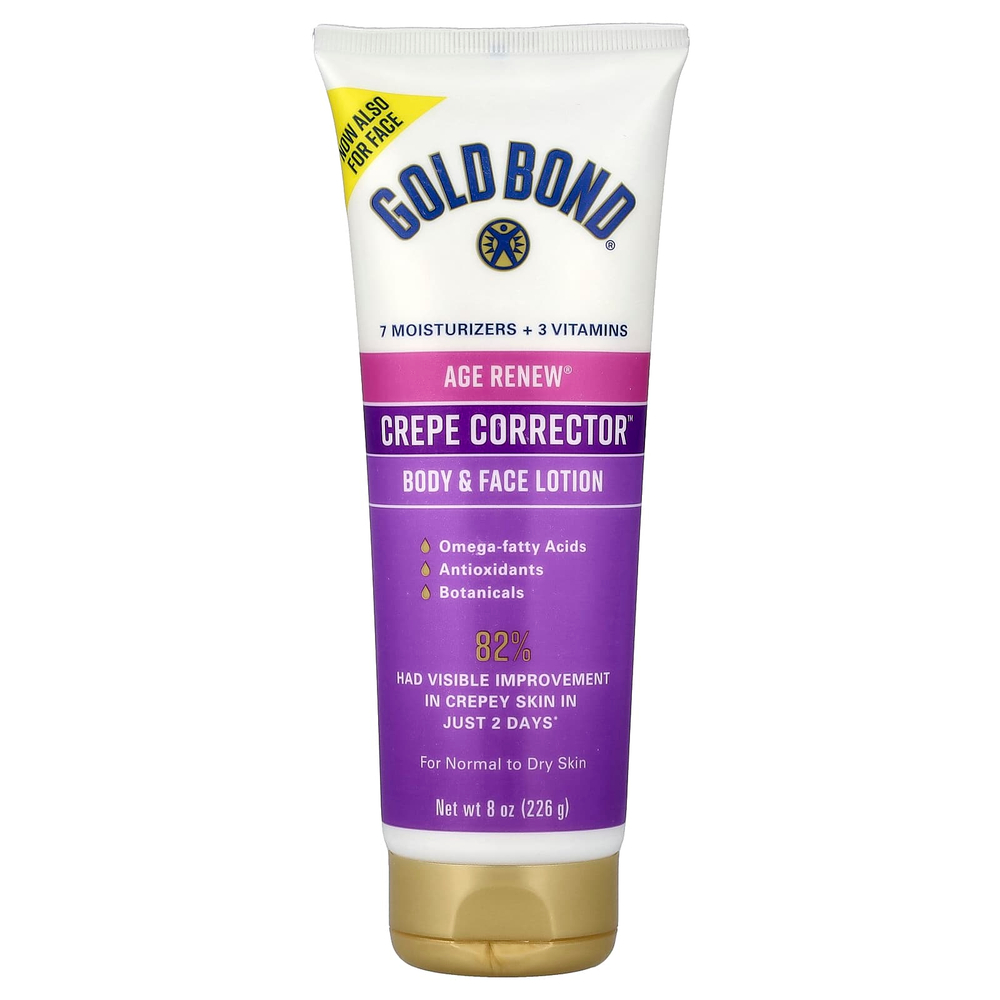 Gold Bond, Age Renew®, Crepe Corrector™, лосьон для тела и лица, для нормальной и сухой кожи, 226 г (8 унций)