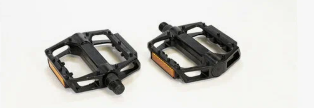 Педали TRIX PLATFORM алюминиевые, 110x100мм, резьба 1/2", с шипами, черные